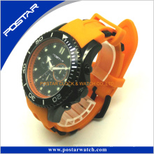 Belo design pulseira de silicone postar boa qualidade relógio de pulso